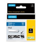 Dymo rhino band vinyl 19mmx5.5m blanco -azul