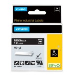 Dymo rhino band vinyl 24mmx5.5m blanco -negro