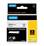 Dymo rhino band polyes. 24mmx5.5m negro-blanco