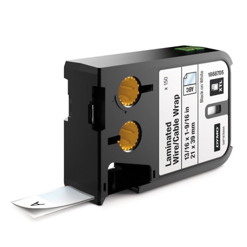 Dymo xtl vinyl 21x 39mm negro-blanco 150 mk