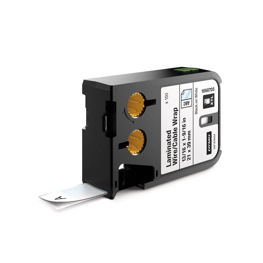 Dymo xtl vinyl 21x 39mm negro-blanco 150 mk