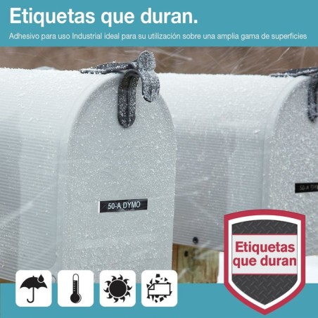 Dymo d1 cinta vinyl 12mmx3.0m blanco -negro