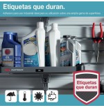 Dymo d1 cinta vinyl 12mmx3.0m blanco -negro