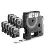 Dymo d1 cinta autoadhesiva estándar, negro sobre blanco, 9mmx7m, pack de 10 s0720680 (41913)