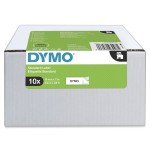 Dymo d1 cinta autoadhesiva estándar, negro sobre blanco, 19mmx7m, pack de 10 s0720830 (45803)
