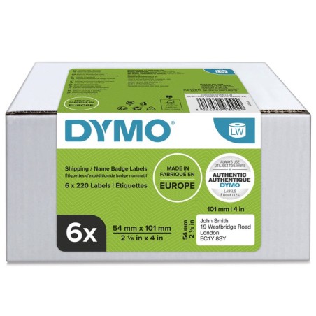 Dymo lw - etiquetas para tarjetas de identifi cación/envíos - 54 x 101 mm - 2093092 blanco, labelwriter