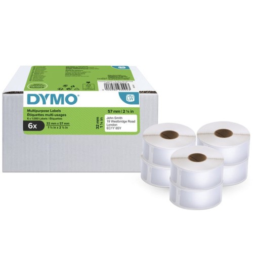 Dymo 2093094 etiquetas removibles multiusos 6 piezas 11354 (original)