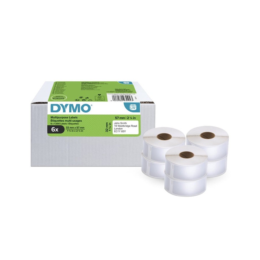 Dymo 2093094 etiquetas removibles multiusos 6 piezas 11354 (original)