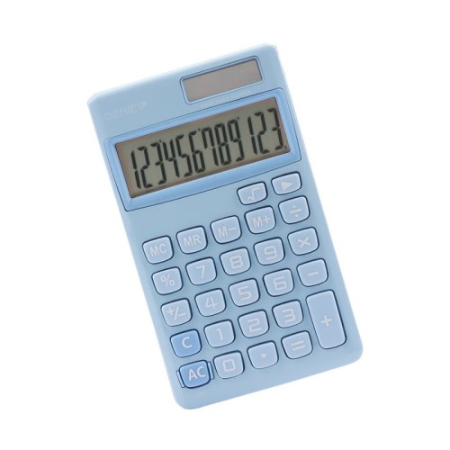 Calculadora genie 212 b  bolsillo básica azul