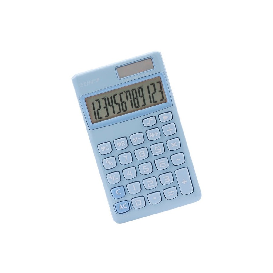 Calculadora genie 212 b  bolsillo básica azul