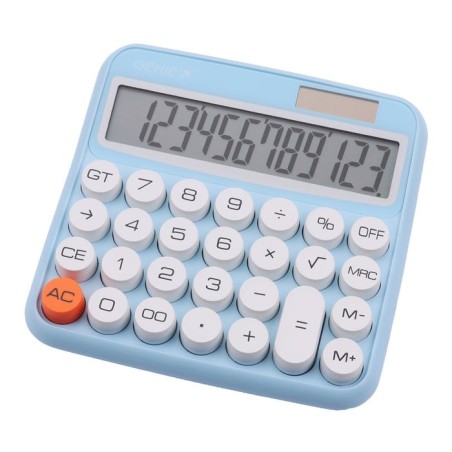 Calculadora  genie 612 b  escritorio básica azul