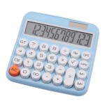 Calculadora  genie 612 b  escritorio básica azul