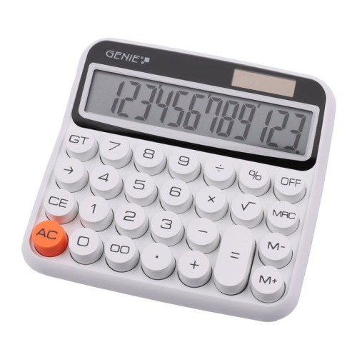 Calculadora  genie 612 w escritorio básica blanco