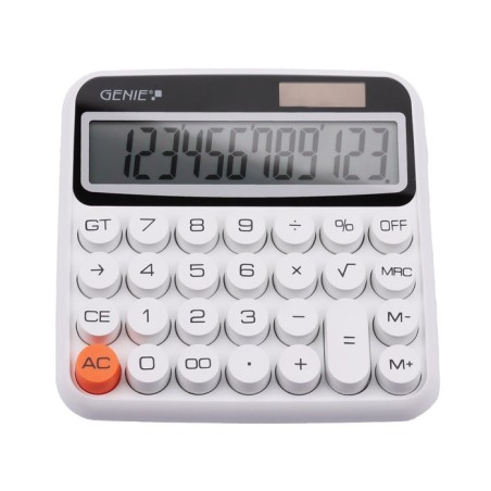 Calculadora  genie 612 w escritorio básica blanco