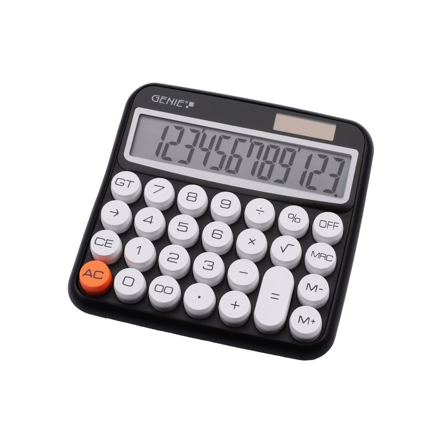 Calculadora  genie 612 bk básica negro