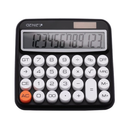 Calculadora  genie 612 bk básica negro