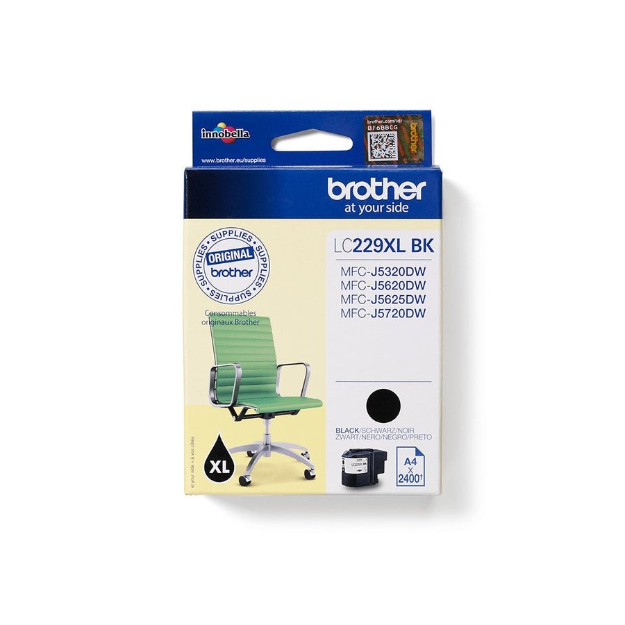 Tinta original brother lc229xlbkbp  negro