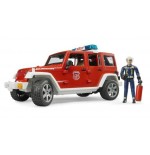 Bruder jeep wrangler unlimitedrubicon bomberos con muñeco 02528
