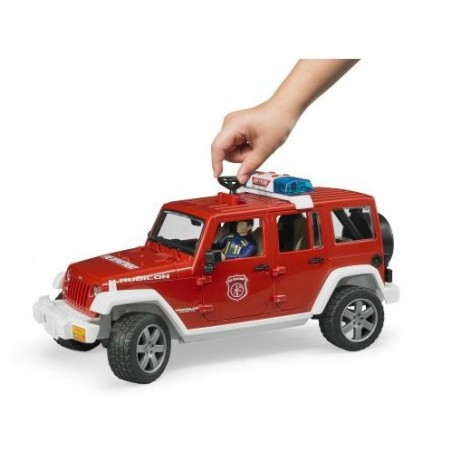 Bruder jeep wrangler unlimitedrubicon bomberos con muñeco 02528