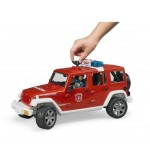Bruder jeep wrangler unlimitedrubicon bomberos con muñeco 02528