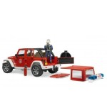 Bruder jeep wrangler unlimitedrubicon bomberos con muñeco 02528