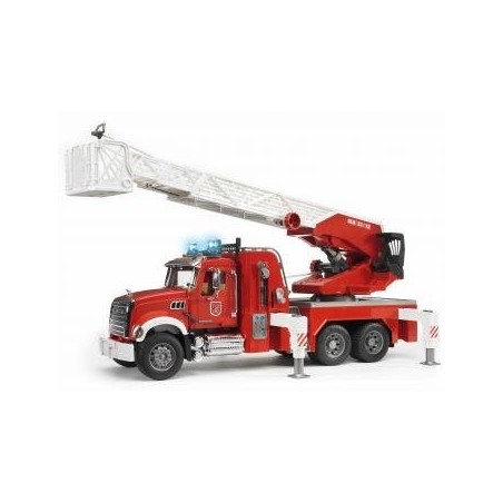 Bruder camion bomberos mack con escalera y deposito de agua 02821