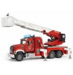 Bruder camion bomberos mack con escalera y deposito de agua 02821