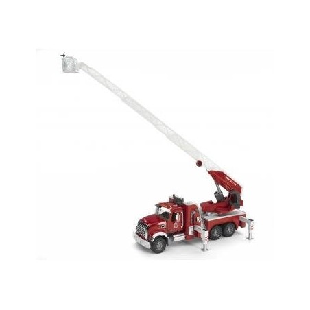 Bruder camion bomberos mack con escalera y deposito de agua 02821