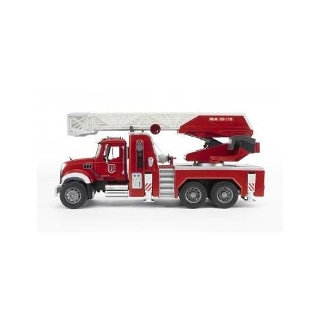 Bruder camion bomberos mack con escalera y deposito de agua 02821