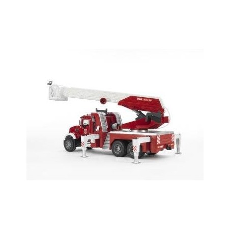 Bruder camion bomberos mack con escalera y deposito de agua 02821