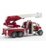 Bruder camion bomberos mack con escalera y deposito de agua 02821