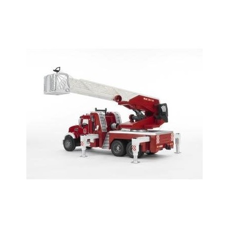 Bruder camion bomberos mack con escalera y deposito de agua 02821