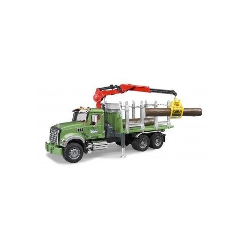 Bruder bruder camión forestal mack granito con grua y troncos 02824