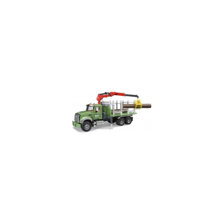 Bruder bruder camión forestal mack granito con grua y troncos 02824