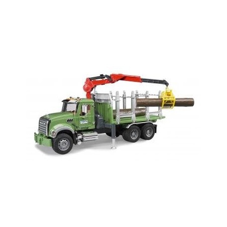 Bruder bruder camión forestal mack granito con grua y troncos 02824