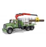 Bruder bruder camión forestal mack granito con grua y troncos 02824