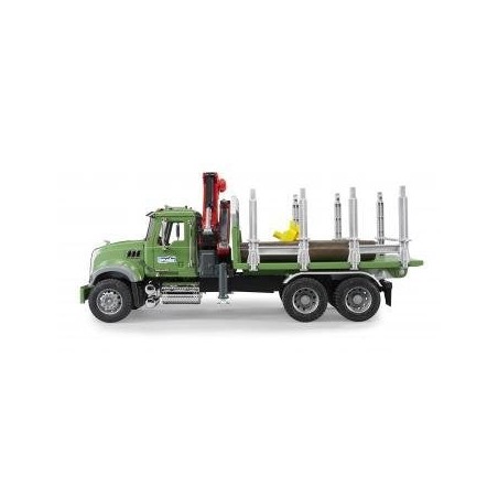 Bruder bruder camión forestal mack granito con grua y troncos 02824