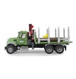 Bruder bruder camión forestal mack granito con grua y troncos 02824