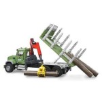 Bruder bruder camión forestal mack granito con grua y troncos 02824