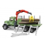 Bruder bruder camión forestal mack granito con grua y troncos 02824