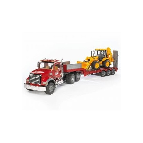 Bruder camion mack con pala mixta caterpillar 02813