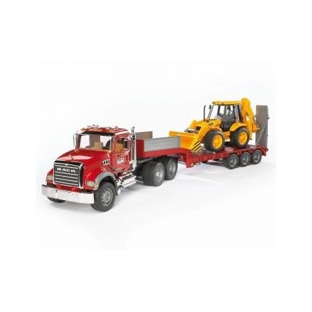 Bruder camion mack con pala mixta caterpillar 02813
