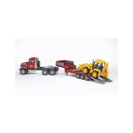 Bruder camion mack con pala mixta caterpillar 02813