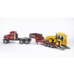 Bruder camion mack con pala mixta caterpillar 02813