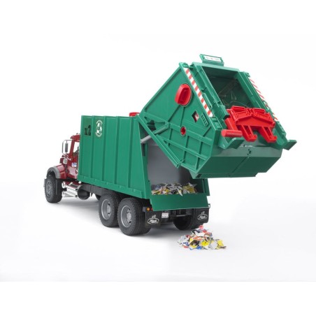 Bruder mack camión de basura (verde rojo) 02812