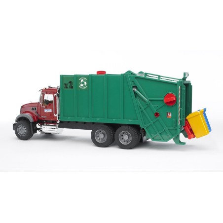 Bruder mack camión de basura (verde rojo) 02812