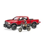 Bruder ram 2500 power wagon con ducati desert sled y conductor