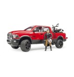 Bruder ram 2500 power wagon con ducati desert sled y conductor