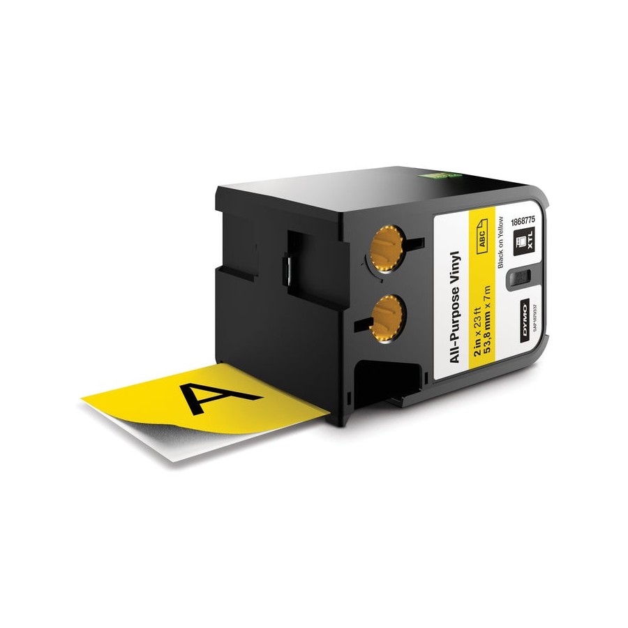 Dymo cinta de transferencia términa negro sobre amarillo 54mmx7m vinilo