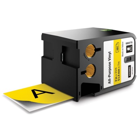 Dymo cinta de transferencia términa negro sobre amarillo 54mmx7m vinilo